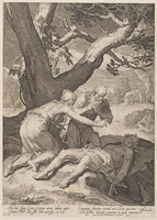 KG 02095
<br/>
Adam en Eva ontdekken de dode Abel
<br/>
<em>Saenredam, Jan (ca. 1565/1566-1607)</em>